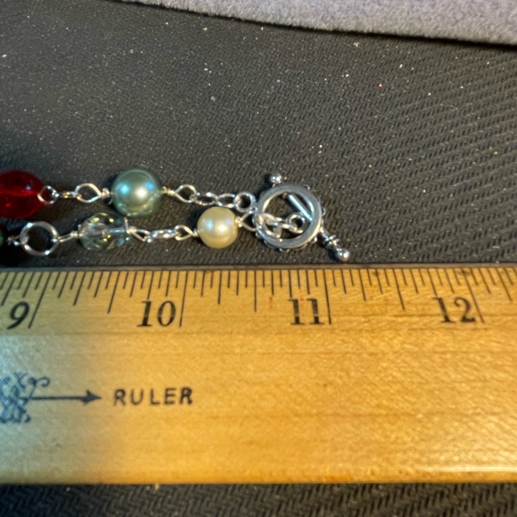 Wire wrapped glass beaded necklace - Picture 10 of 10